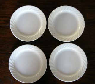 Corelle White Swirl Enhancements 7 1/4 " Salad/bread Plate - Set Of 4