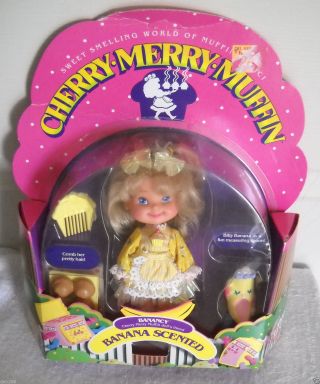 8866 Rare Nib Vintage Mattel Cherry Merry Muffin Banancy Doll Banana Scented