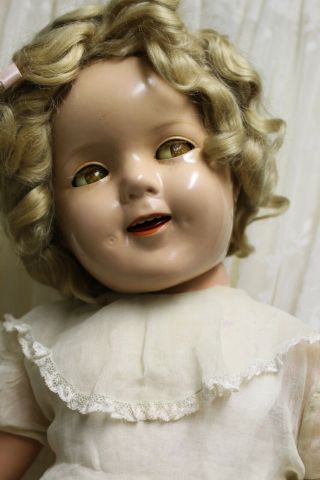 Vintage 27 Inch Composition Shirley Temple Doll With Flirty Eyes