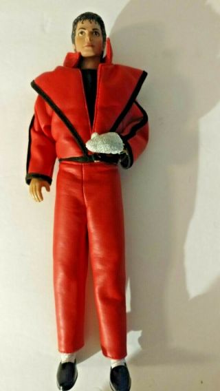 Michael Jackson Action Figure Doll Thriller Outfit Red 1984 Vintage Collectible