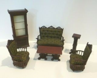 Bespaq Miniature " Marrakesh " 6 Pc.  Sofa,  2 Chairs,  Sd,  Ct,  Display 6250 - 6254syr