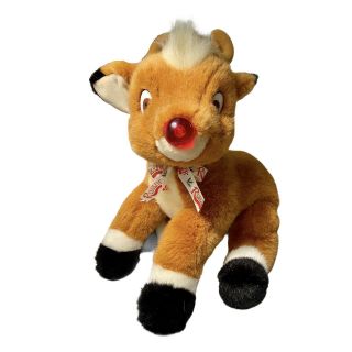 Rudolph The Red Nosed Reindeer Singing Plush Light Up Nose Vintage 1999