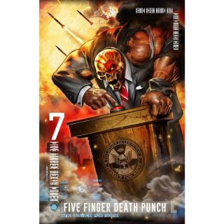 Five Finger Death Punch Justice For None Fabric Poster Flag Banner 26.  5 " X 40 "