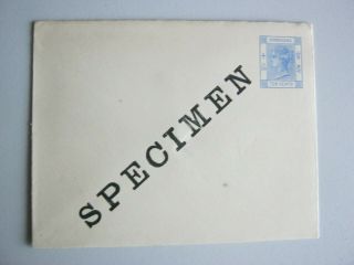 Hong Kong Queen Victoria Envelope With Ten Cents Stamp Printed (specimen)