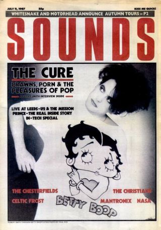 11/7/87pg01 Sounds Newspaper Cover Page : Robert Smith Of The Cure