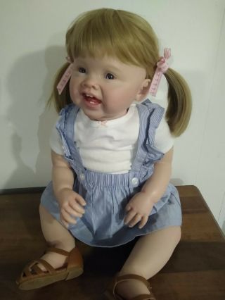 28 inch reborn toddler doll,  full limbs vinyl,  cloth body 2