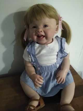 28 inch reborn toddler doll,  full limbs vinyl,  cloth body 3