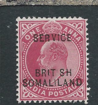 Somaliland Official 1903 1a Carmine Brit Sh (missing I) Mm Sg O7a Cat £95