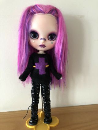 Ooak Custom Blythe Doll Factory Base Hand Carved And Painted
