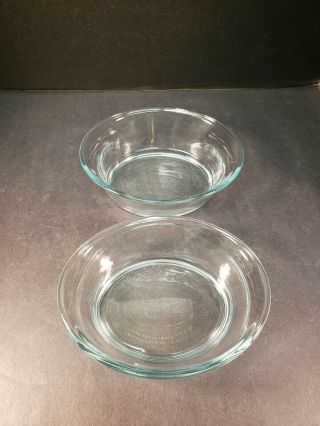 Pyrex 8500 Clear Glass Oval Bowl 3 2/3 Cup 850ml Oven Microwave Safe Set Of 2
