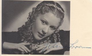 Autographed Photo Of Opera Singer Helena Braun Soprano In Iphigenie En Aulide
