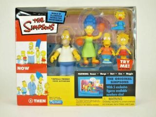 The Simpsons Now & Then Family Playset Tracy Ullman Show Playmates Wos