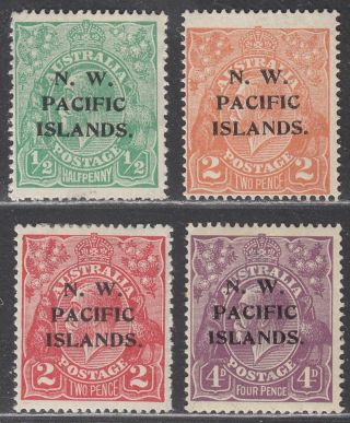 Guinea 1918 - 22 Kgv Head Nw Pacific Islands Overprint Selection To 4d