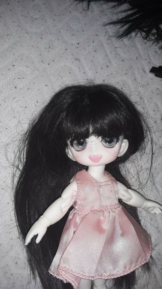 Tiny Delf Simba Bjd In White Skin With Face Up Eyes Wig And Dress