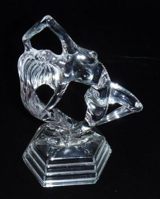 Royal Crystal Rock Rcr Crystal Naked Lady Figurine Art Deco.  Made In Italy