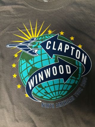 Eric Clapton,  Steve Winwood 2009 Usa Tour " Arrows " T - Shirt Large