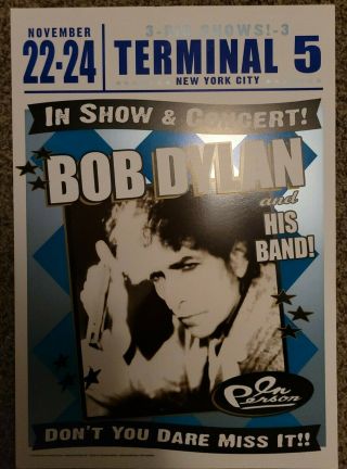 Bob Dylan Concert Poster York City Terminal 5 2010