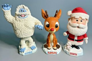 Toysite Bobblehead Bumbles Abominable Snowman Rudolph Reindeer Santa Christmas