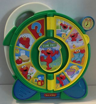 Sesame Street Elmo ' s Day See ' n Say - Fisher Price,  Flip Page,  H7699 Green 2