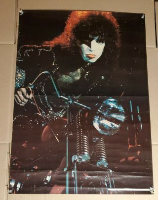Kiss 1977 Rare Paul Stanley Chopper Poster Aucoin.