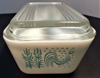 Vintage Pyrex Blue Amish Butterprint Refrigerator Dish,  1 - 1/2 Pints