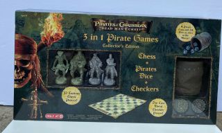 Pirates Of The Caribbean 3 In 1 Pirate Board Games Collectors Edition Chess