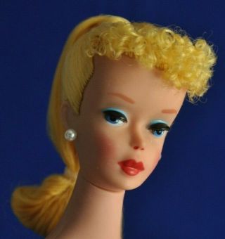 Vintage 1960s 4 Lemon Blonde Ponytail Barbie