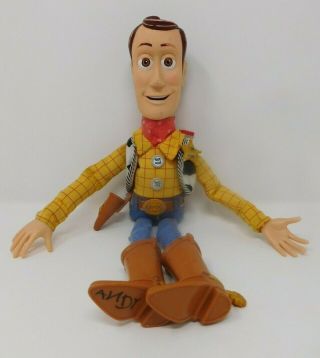Disney Pixar Toy Story Pull String Woody Talking Doll Hasbro 2002 No Hat Read