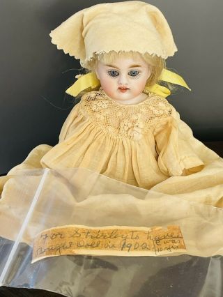 Antique All Bisque Kestner Doll Glass Sleep Eyes 6 1/2 " German Mignonette