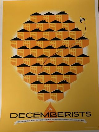 Decemberists Gig Poster Wiltern 2011 Heads Of State