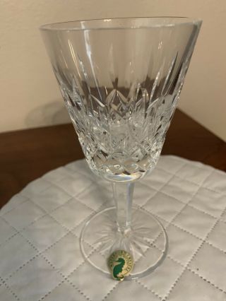 Waterford Crystal Lismore 5 7/8 " Claret Wine Vtintage Sticker