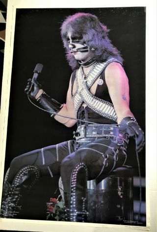 Kiss Vintage Peter Criss Poster 1977 (iron Maiden,  Metallica,  Ozzy,  Dio,  Ac/dc)