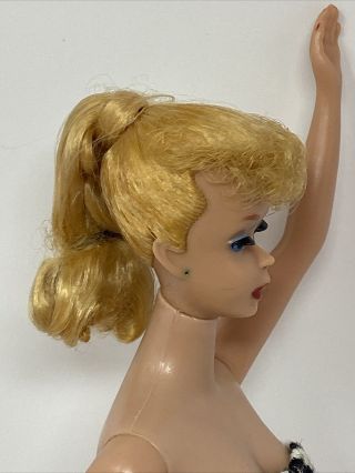 Vintage Mattel Blonde PONYTAIL BARBIE DOLL 5 All One Owner 6