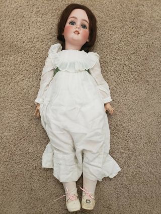 Antique Kley Hahn Walkure Kestner Head 27 In Bisque Doll Bonus Dress