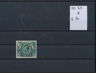 Lm85772 Br Jamaica 1920 George V 10 Shilling Sg 89 Stamp Mh