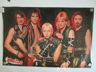 Vintage 1984 Judas Priest Group Band Shot Poster Rock Heavy Metal