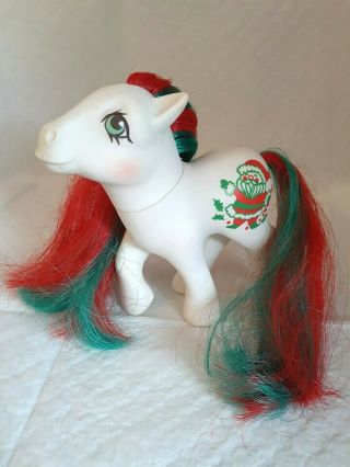 Vintage My Little Pony Merry Treats Christmas Pony Htf Santa Tattoo Kids Toy