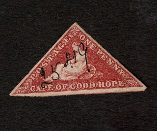 Cape Of Good Hope One Penny Triangle Stamp With Good Margins