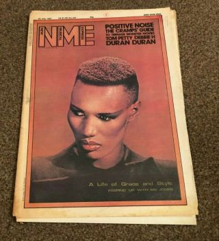 25/7/81 Nme Newspaper Cover Page 15x11 " Grace Jones