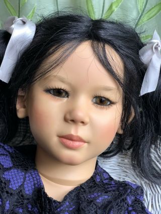 Annette Himstedt Doll Michiko W/ Glass Eyes And Orig Outfit.