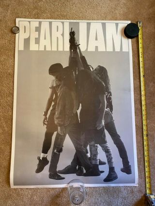 Vintage Pearl Jam " Ten " 10 Rock Poster 24 " X 34 " B&w Eddie Vedder