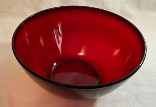 Luminarc Arcoroc France Ruby Red Glass 9 " Serving Bowl
