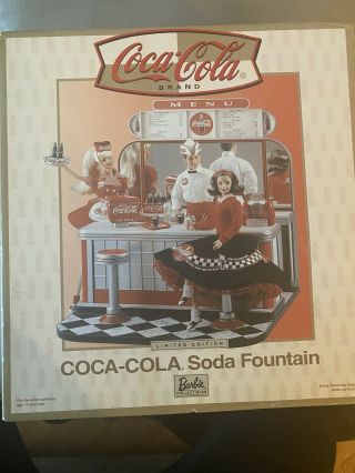 Barbie Collectibles Coca - Cola Soda Fountain 2000 Barbie Never Opened