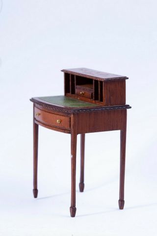 Dollhouse Miniatures England ' s Dennis Jenvey Wooden Writing Desk Vtg.  1992 6