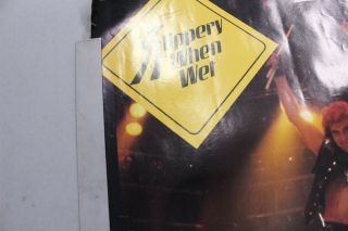 Vintage Bon Jovi Poster Slippery When Wet Advertising 1986 35 3/4 
