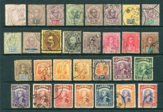 Old Malaya Sarawak O/p Selection Of 30 X Stamps
