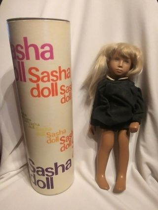 Vintage Sasha Doll With Gold Wrist Tag & Tube 16 " 1960 - 1970