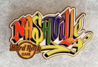 Hard Rock Cafe Nashville Rainbow Color Graffiti Style Pride Pin 619789