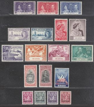 St.  Lucia 1937 - 51 King George Vi Selection Inc Rsw,  Upu,  Constitution