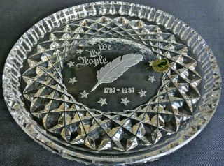 Waterford Crystal We The People 1787 - 1987 - U.  S.  Constitution Bicentennial Dish